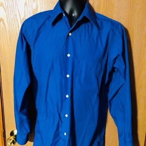 Blue, button down dress shirt